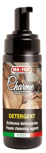 MAFRA, Charme Detergent, Schiuma Detergente per Interni Auto in Pelle, la sua Formula Neutra Deterge in Profondità Sciogliendo lo Sporco Lasciando le Superfici Pulite a Lungo, Formato 150ml