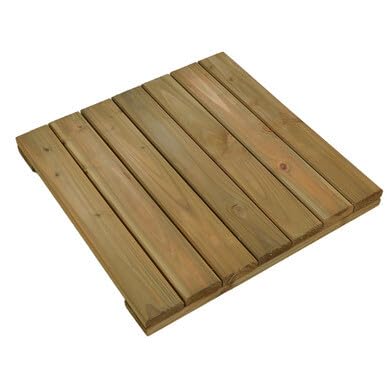 OOGarden - Dalle de terrasse bois Douglas - 50 x 50 cm - Ep. 44 mm
