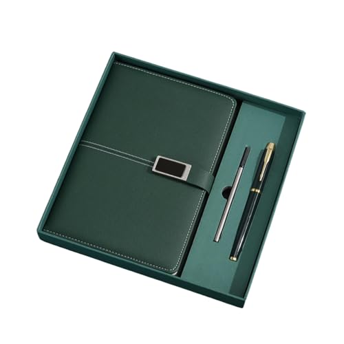 Joucien Notebook Gift Box, High-End Office Enterprise Conference Notebook Set-A5 Green Basic Gift Box