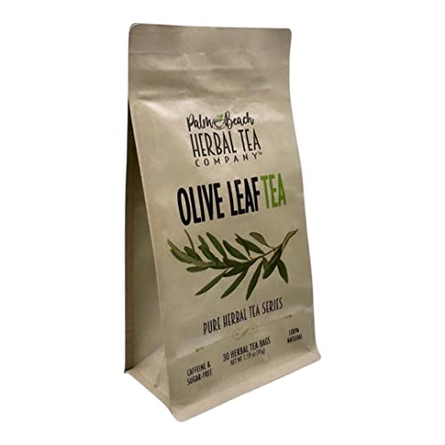 Olive Leaf Tea - Pure Herbal Tea Series by Palm Beach Herbal Tea Company (30 Tea Bags) 100% Natural Olive Leaf Tea - Pure Herbal Tea Series by Palm Beach Herbal Tea Company (30 Tea Bags) 100% Natural