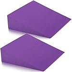 DEAYOU 2 Pack Yoga Foam Wedge, 13" EVA Foam Calf Stretch Slant Board for Lower Leg Strength Improve, Squat Wedge Incline Block for Workout, Exercise, Foot Heel Stretcher, Wrist Back Support (Purple)