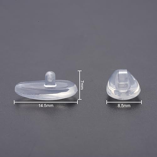 Image of Clear Replacement Nose Pads for Oakley Tincup 0.5 Ti OX5099 /Wiretap 2.0 OX5152 /Base Plate OX3232 /Wingback SQ OX5148