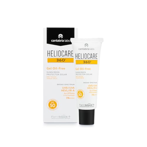 Cantabria Labs - Heliocare 360º Gel Oil-Free SPF 50-50ml - Gel - Piel Grasa o con tendencia acnéica - Protección Solar Avanzada Antioxidante