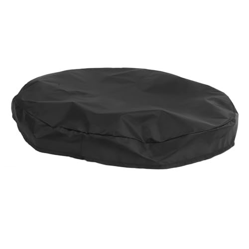GALPADA Round Fire Pit Cover Oxford Fabric Outdoor Bbq Pit Table Top Protector Weatherproof Design