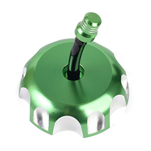 Heran Billet Gas Fuel Tank Cap Cover for Kawasaki KFX 450R 2008, KLX450R 2007-2015, KX250 2005â€“2015, KX250F 2006â€“2015, KX450F 2006â€“2015,Green