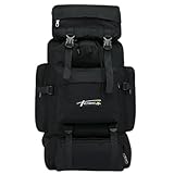 Mochila Cargueira Muito Grande 80 lts Reforçada Impermeável - Preta