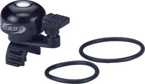BBB Easy Fit Bell With Quick Release Strap, Black (Will fit 99% of all bikes)