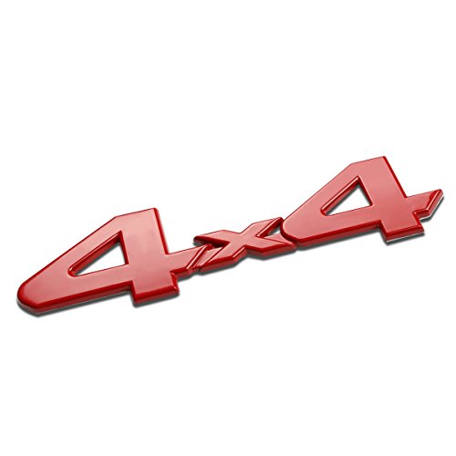 Auto Dynasty 3D Letter Metal Emblem 4x4 Badge (Red) - Type2