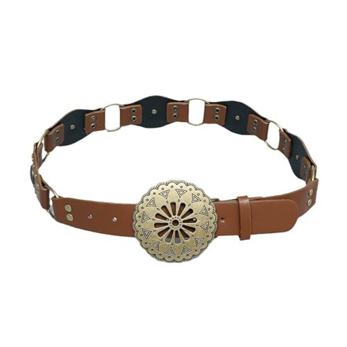 Ceinture en alliage durable pour femme avec boucle ciselée d'inspiration vintage