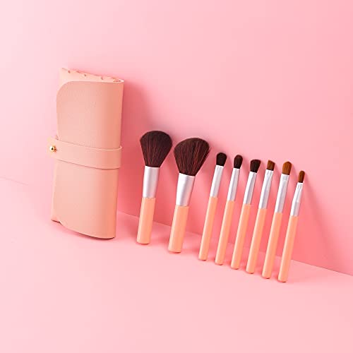 Pinceles de maquillaje Mini Pincel de maquillaje Kit de pinceles cosméticos Bolsa de maquillaje de viaje Herramienta de belleza para mujeres Cover