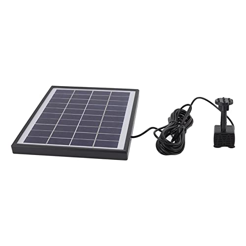 5.0W Solar Fountain Pump Prevent Clogging Portable Easy to Floating Solar for Outdoor 12V