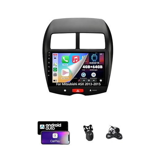 Radio de Coche ZCZANT Android de 14 Pulgadas y Doble DIN para Mitsubishi ASX 2013-2015, Radio FM con Bluetooth, navegación GPS Wi-Fi, CarPlay, Plug and Play con cámara de Marcha atrás (Wi-Fi 2G+3