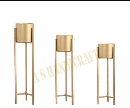 MD A S Handicrafts Metal Floor Flower Stands with Planter Pot (Gold, Standard) (B09BCZJZ3Z) Amazon Price History, Amazon Price Tracker