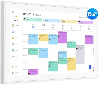 Digital Calendar, 15.6 Inch Wall Planner Electronic Calendar & Ch...