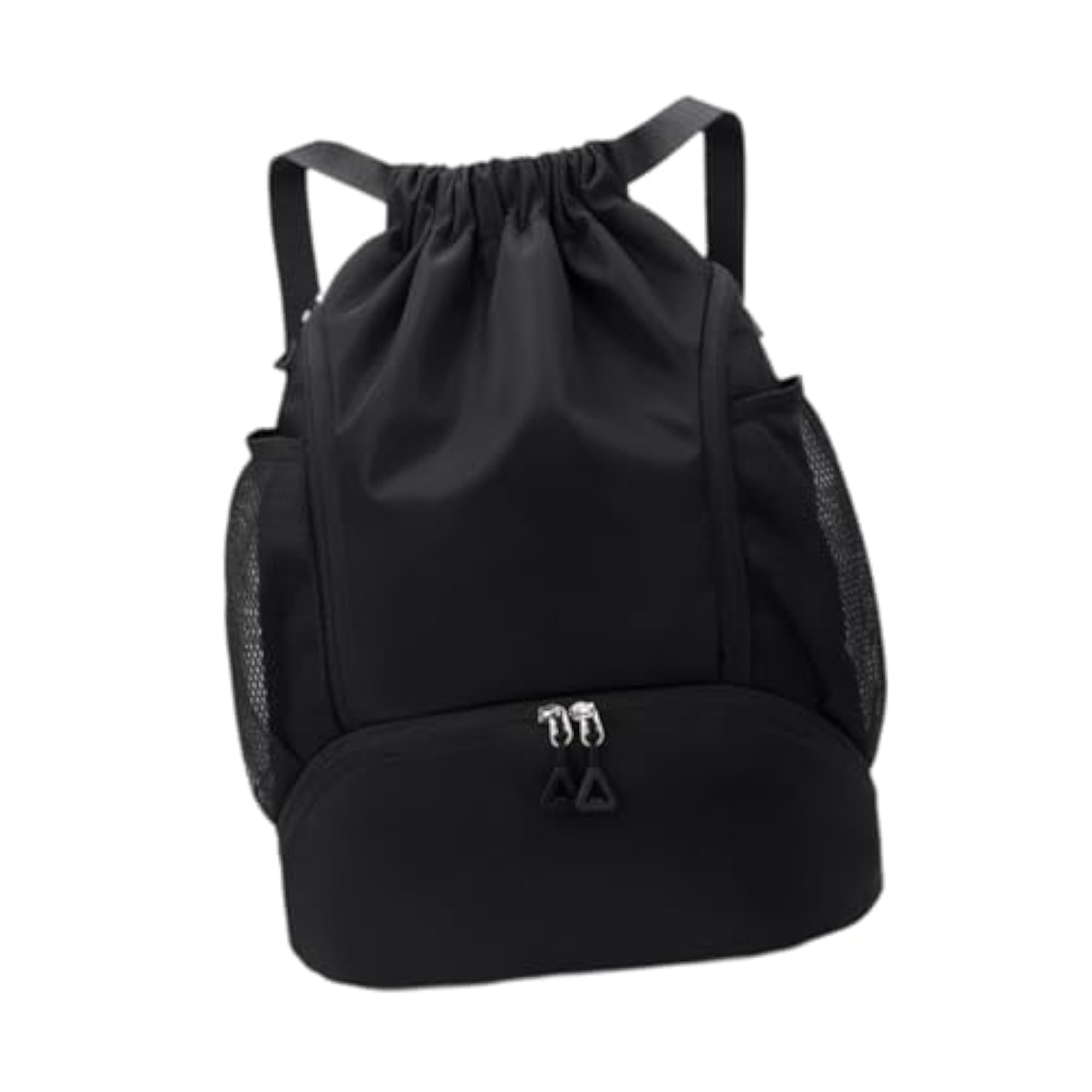 Drawstring Backpack Basketball, Black