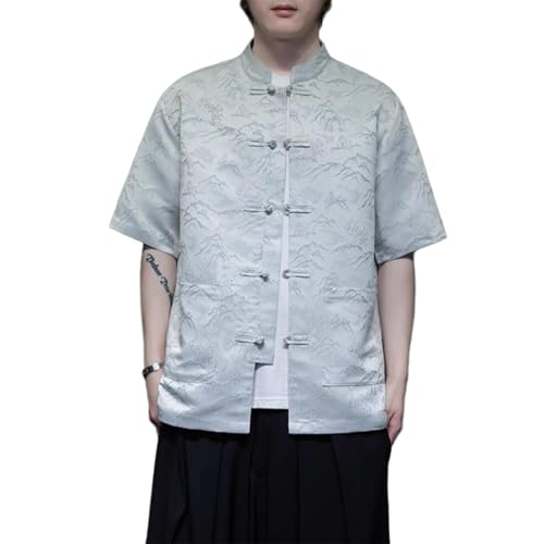 Chemise en lin homme manches courtes casual vêtement mode été léger respirant