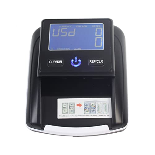 Contadores de billetes, LED UV/LCD Pantalla de lámpara Handy Billnote Detector USD/EUR Dinero falso euro detectando la factura de la máquina contador envío gratis(Blue 0.8mm)