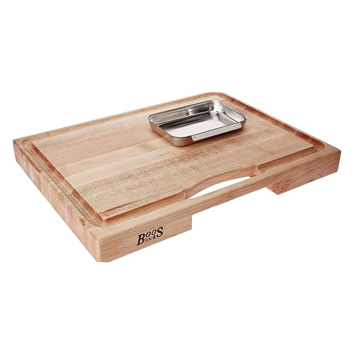 John Boos Newton Prep Master Series Rectangular Wooden Maple Cutting Board