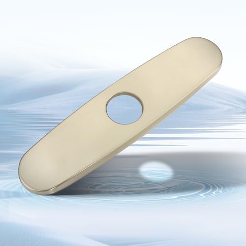 HMEGAO 10” Kitchen Sink Hole Cover, Faucet Deck Plate Escutcheon for ...