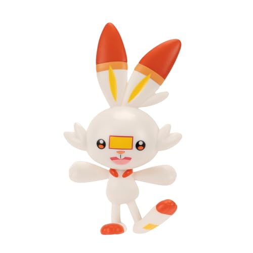 Pokémon Surprise Attack Game - 5.1 cm Larvitar und Scorbunny mit Poké-Ball und Ultra-Ball Plus 6 Angriffsscheiben