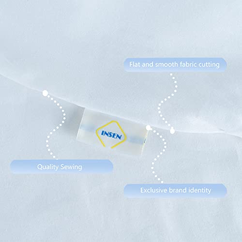 Image of INSEN Pregnancy Body Pillow,Full Body Pillow,C Shaped Full Body Pillow with Cotton Cover (White Cotton)