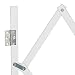 Relaxdays Hundeabsperrgitter, ausziehbar bis 118 cm, 69-82,5 cm hoch, Bambus, Hunde Schutzgitter für Treppe & Tür, weiß