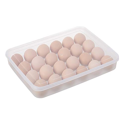 Huevo contenedor 30 huevos refrigerador contenedor con tapa plástico portátil apilable grande huevo titular proteger huevo fresco