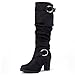 mysoft Women's Knee High Boots Fashion Chunky Block Heel Warm Winter Boots with Side Zippers