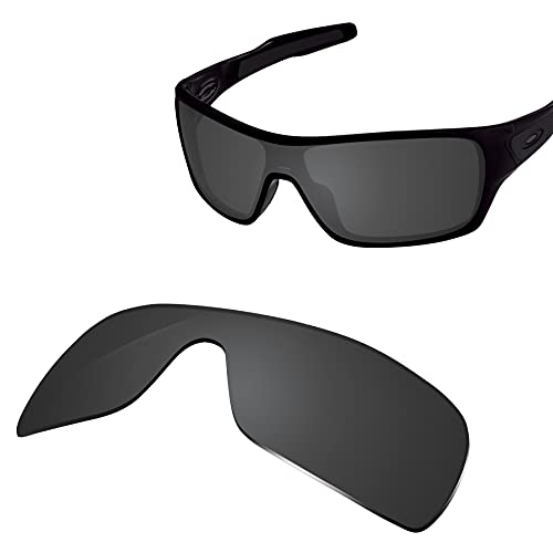 Glintbay 100% Precise-Fit Replacement Lenses for Oakley Turbine Rotor OO9307 - Polarized Advanced Black