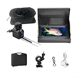 Zeroupshop Cámara de pesca subacuática con pantalla LCD de 4,3 pulgadas, gran angular de 220°, visión nocturna, cable de 15/20/30 m, batería recargable IP68, impermeable, buscadores de peces (15