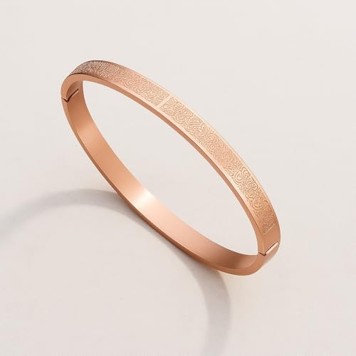 Image of University Trendz Stainless Steel Ayatul Kursi Bracelet | Arabic Islam Engraved | Adjustable Quran Bracelet For Men & Women- Ramazan Eid Gifts