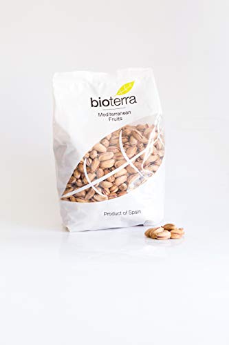 BIOTERRA Pistacho Ecológico Español Tostado con Sal Sin Gluten, Con Cáscara 750g