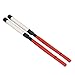 Drumstick Brush, Plastic Material 2PCS Wear Nylon Drum Brushes Non Slip Design for Percussion Instrument (Blue White) (White and Red)