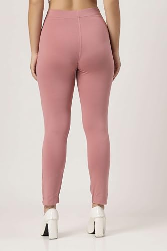 Image of ON&ON Women's Cotton Stretchable Slim Fit Straight Pants Trouser for Casual Wear and Office Wear