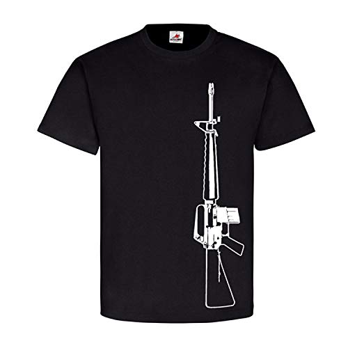 T-shirt M16A4 militaire noir Marine Corps Vietnam Gulf War taille 3XL #17864