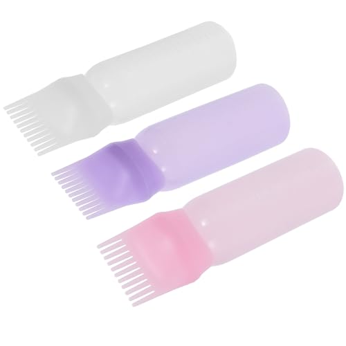Flacon applicateur de coloration capillaire peigne bouteille teinture cheveux 120ml