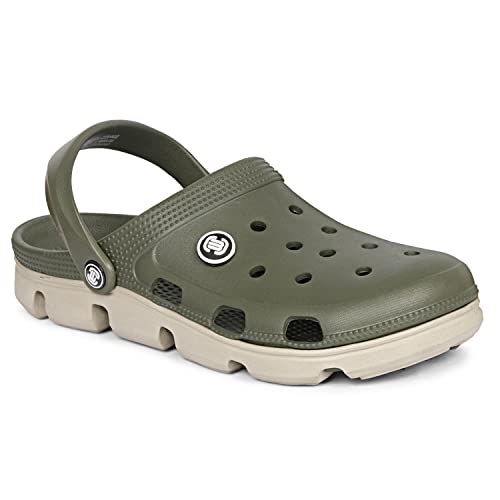 Image of MOZAFIA Leo Mens ANOTAMICAL Cupping Sole | Adjustable Back Strap Sandal to Slider | Ultra Light and Highly Flexible EVA Sandals | Clogs for Casual WEAR|Beige