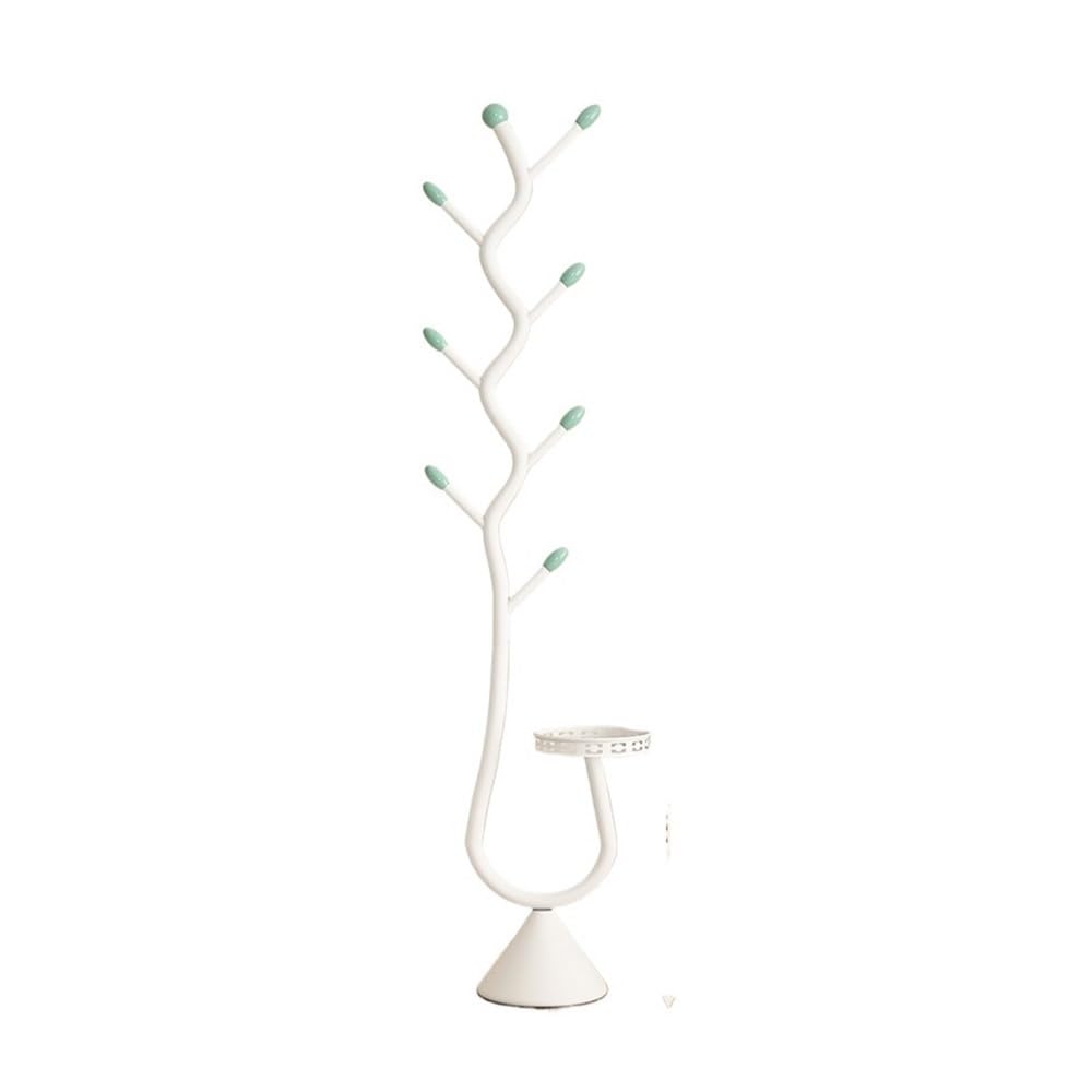 Zyyanshop White Coat Rack Tree Coat Racks Floor Furniture With Hooks Hat Hanger