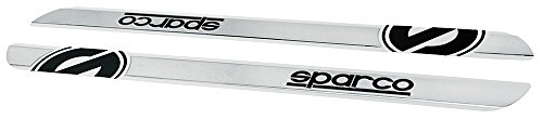 Sparco OPC13130201 Set Battitacco Portiere, Nero, 450 x 40 mm, Set di 2