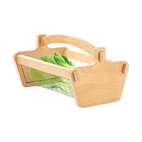 Frutero de madera con base de metal reforzado y diseño moderno para pan 8