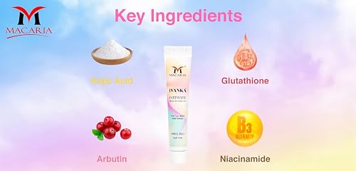 Macaria Ivanka Intimate Beauty Cream - Whitening, Brightening & Moisturizing for Sensitive Skin, Dark Spot Removal, Kojic Acid & Arbutin Formula, Cream for Full Body Fairness & Hyperpigmentation, 20g