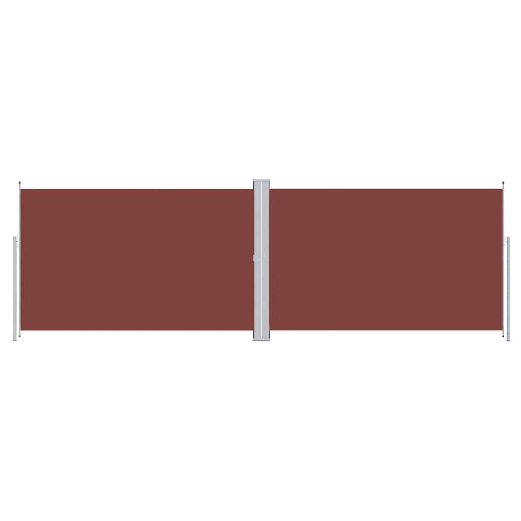 vidaXL Zwijana markiza boczna, brązowa, 220x600 cm, markiza na balkon, markiza balkonowa, pionowa markiza, markizy na balkon, markizy balkonowe