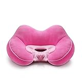 Picture of Lift Hips Up Seat Cushion, Orthopedic Posture Correction Cushion Pressure Relief Soft Comfort Cushion Beautiful Leg Cushion for Pregnant Women, Office White-Collar Workers, Students,Rose red,38*39*14c