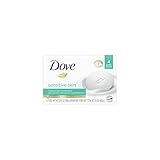 Dove Beauty Bar Soap Sensitive, 24 Bars for Sensitive Skin, Fragrance Free and Hypoallergenic 3.75 oz