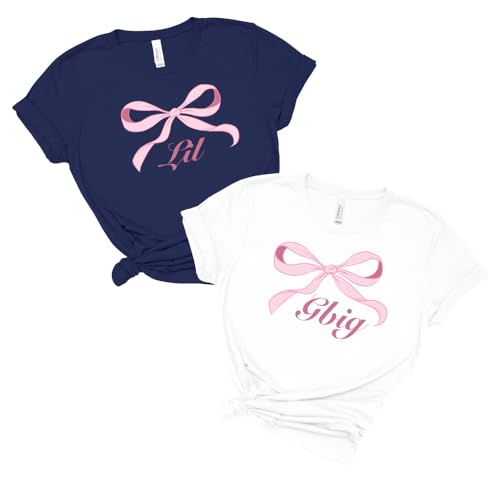 Big Little Sorority Shirts, Pink Coquette Bow Little Big Shirts, Sorority Reveal Party Gift (BCD234)