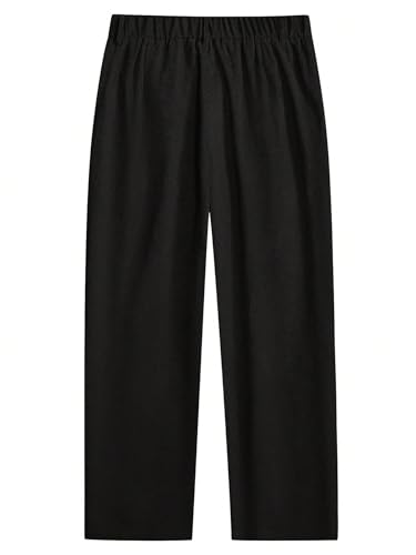 Floerns Men's Slant Pocket Tailored Pants Work Office Fold Pleated Trousers2