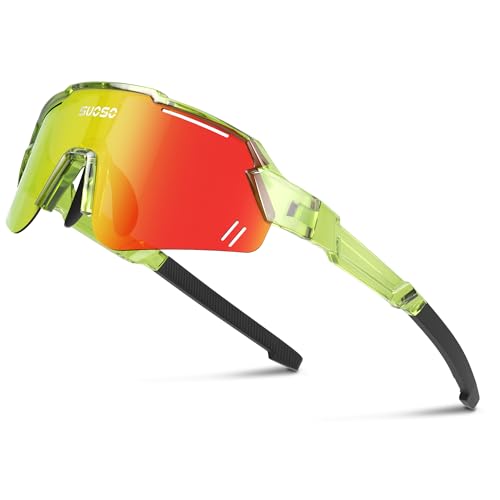 Image of suoso Kids Sports Polarized Sunglasses: Youth Baseball Sun Glasses Cycling Glasses for Boys Girls Age 6-12 Lightweight TR90