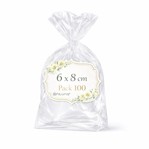 Ofituria Sachets Cellophane Transparents 6 x 8 cm, Petit Sachet plastique Transparent pour bonbons...