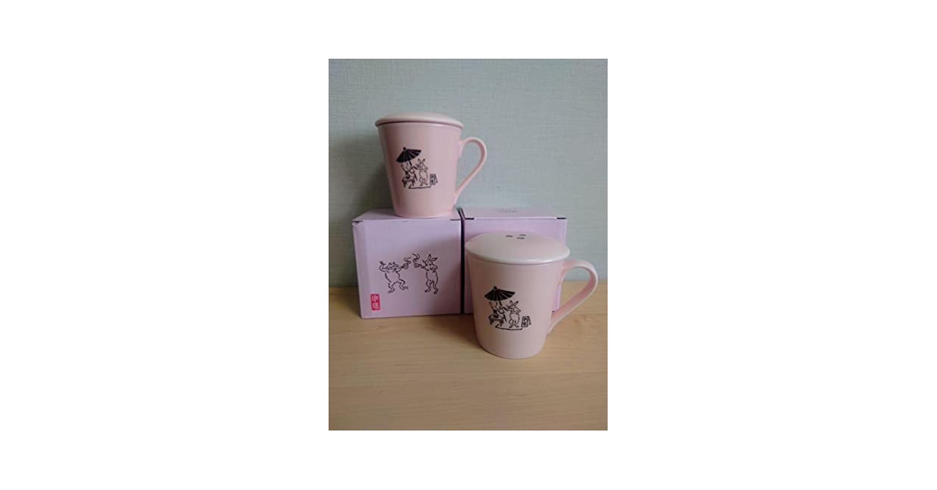 タリーズ✖︎貴重鳥獣戯画かまわぬ★人気完売品のタンブラー&蓋付きマグ＆トート３点 タリーズコーヒー×かまわぬ「鳥獣戯画」にトートバッグ