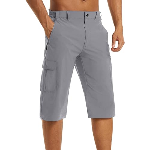 Short cargo stretch homme avec poches multiples pour le travail et la randonnée